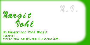 margit vohl business card